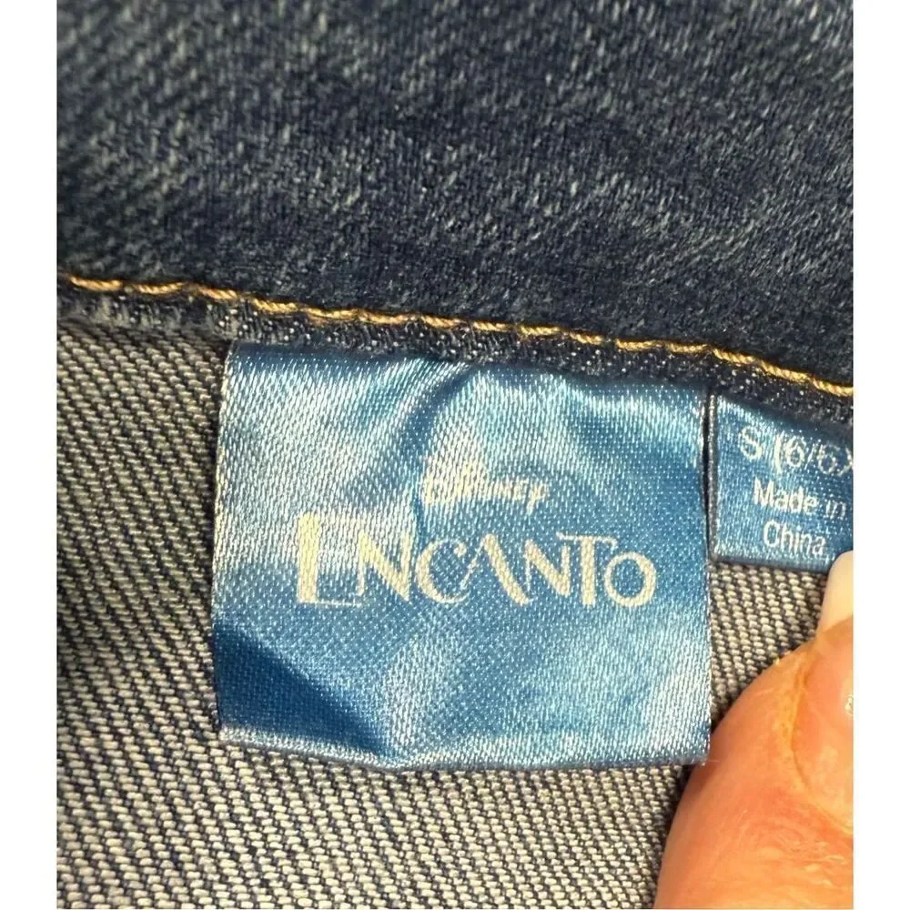 Disney’s Encanto Girls Jean Jacket Sz. S (6) Snap Front